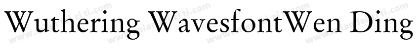 Wuthering WavesfontWen Ding Fan字体转换